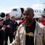 Deion Sanders arrives at Colorado University