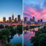 Denver and Louisville City Skylines Comparison