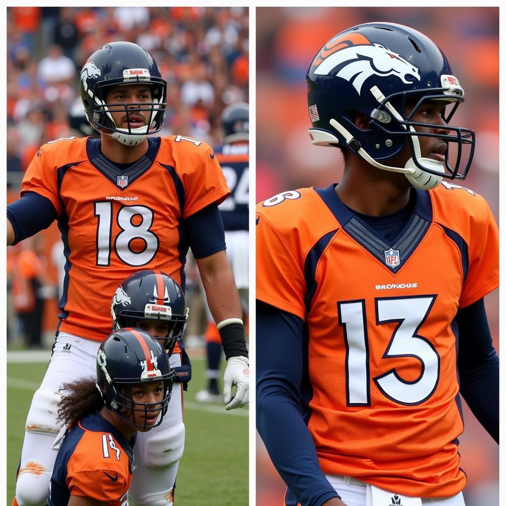 Denver Broncos Colors on Uniforms