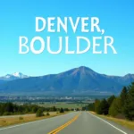 Scenic drive from Denver to Boulder, Colorado