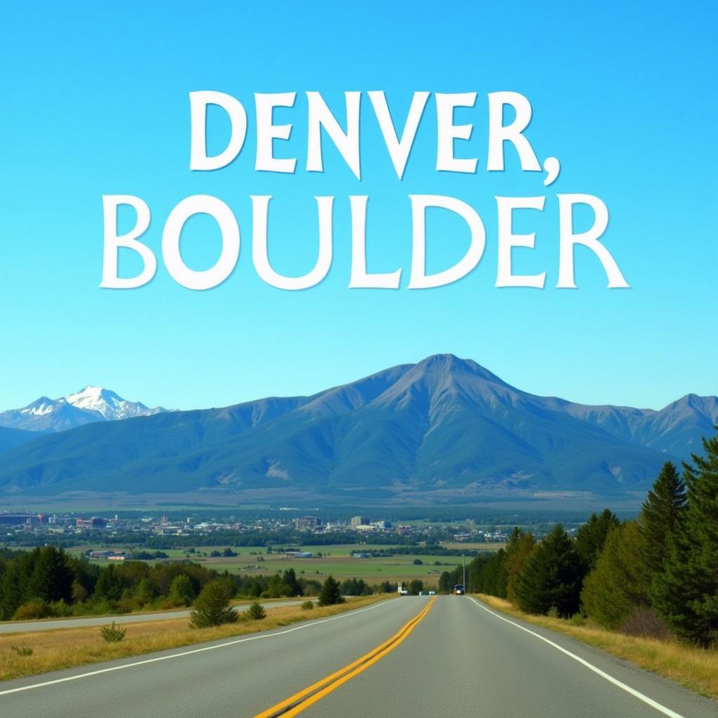 Scenic drive from Denver to Boulder, Colorado