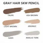 Various Brow Pencil Shades for Gray Hair