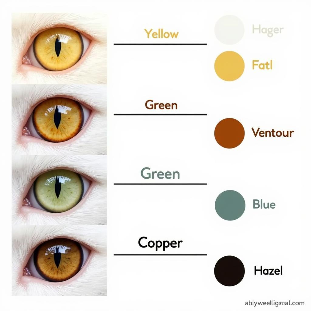 Different Cat Eye Colors Comparison Chart