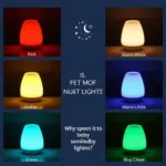 Variety of Night Light Colors for Babies