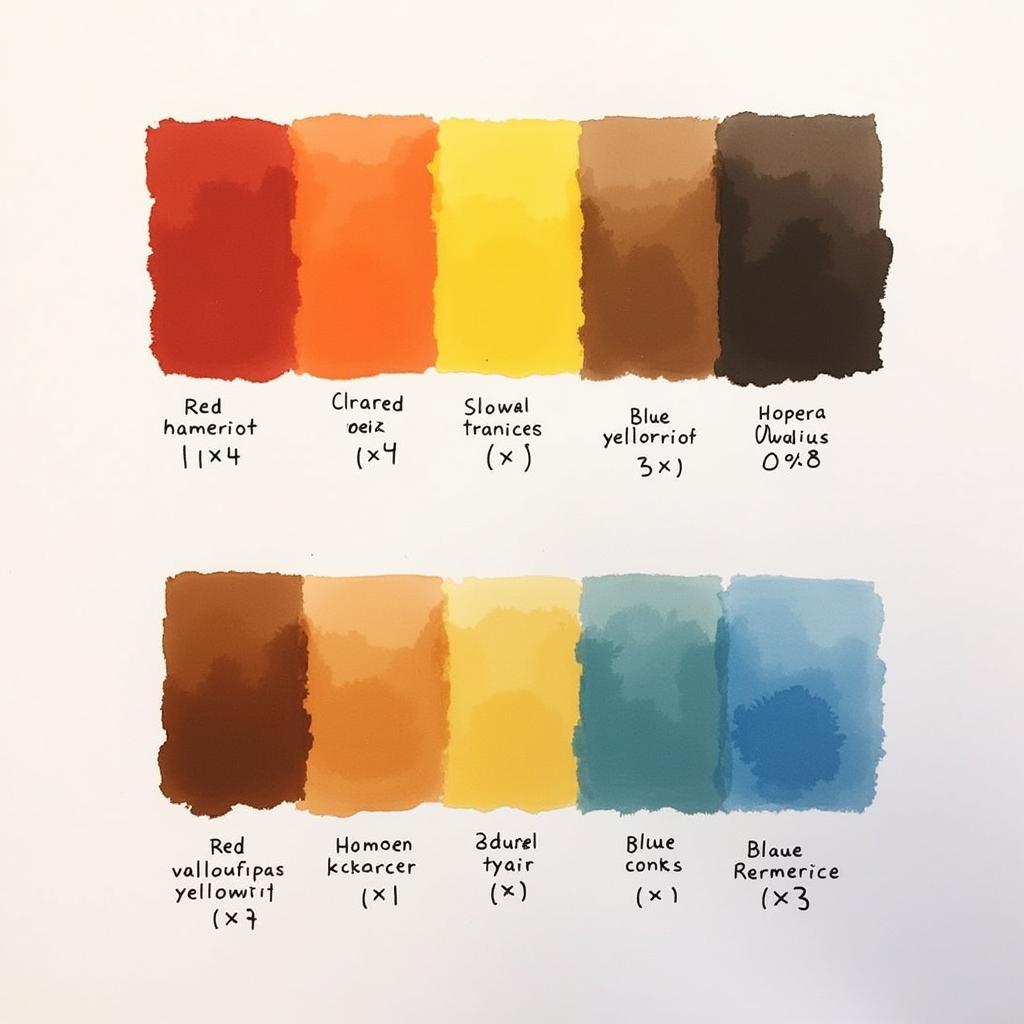 Different Shades of Brown Achieved from Primary Colors