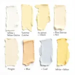 Different Shades of Cream Paint Swatches