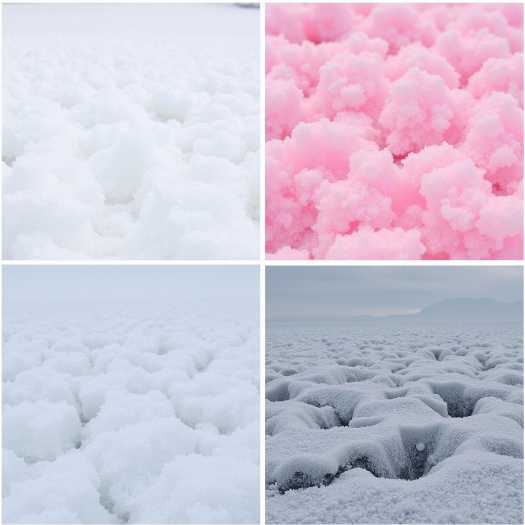 Different Snow Colors Due to Impurities