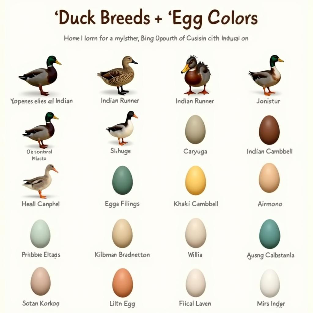 Duck Breeds and their Corresponding Egg Colors