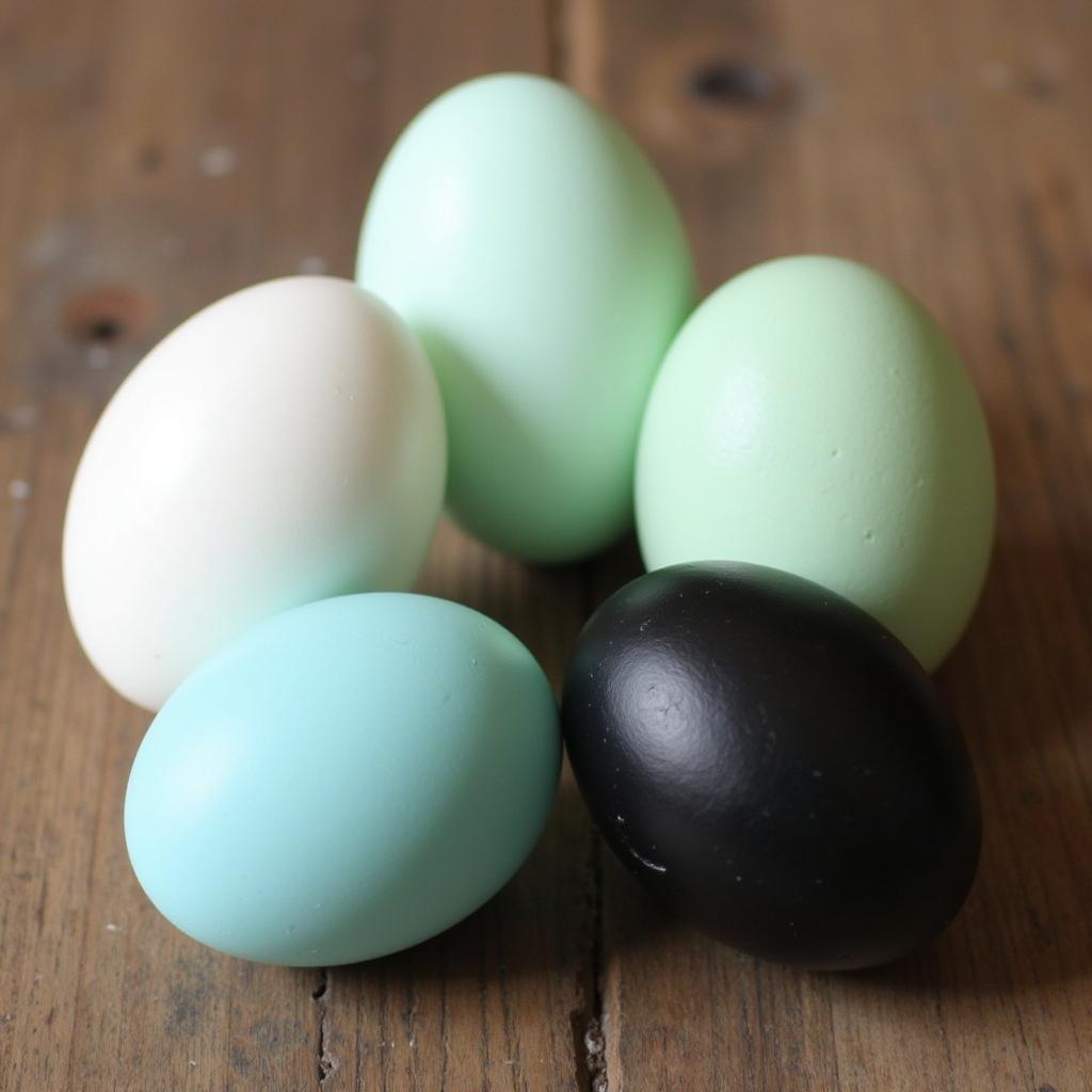 Different Duck Egg Colors: White, Green, Blue, and Black