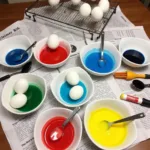 Dyeing Easter Eggs with Gel Food Coloring