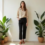 Pairing Earth Tone Shirts with Black Pants