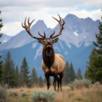 Elk Bugling in the Rocky Mountains