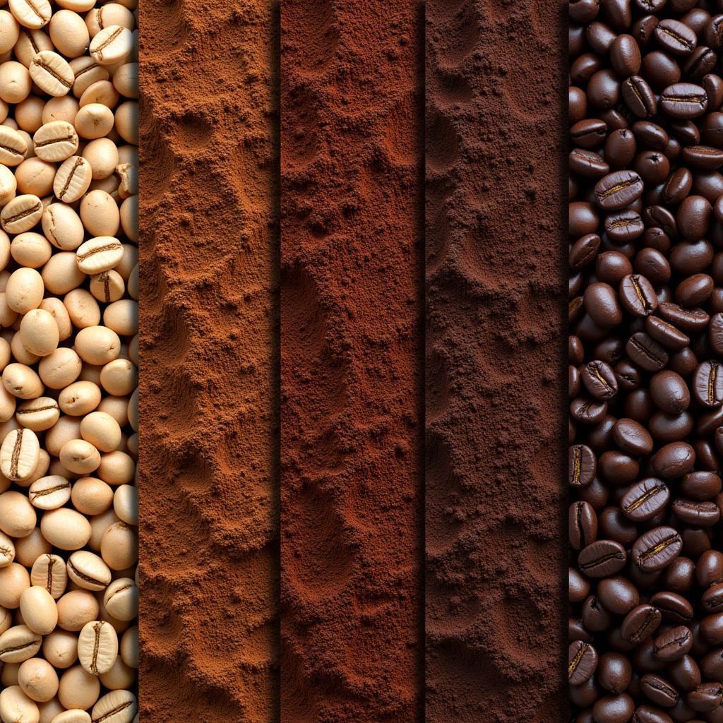 Espresso Color Variations in Different Roasts