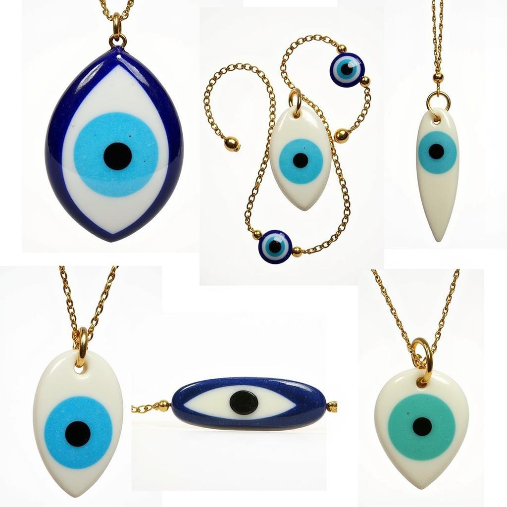 Evil Eye Amulets in Various Colors, Representing Protection and Warding off Negative Energy