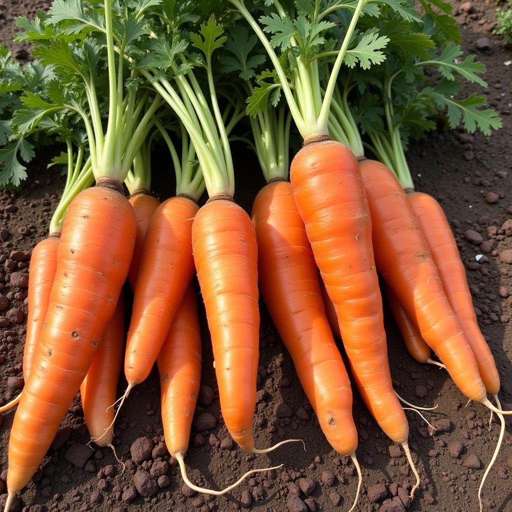 Fall harvest carrots in a Colorado garden