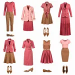 Fashion and Accessories in Pink and Brown