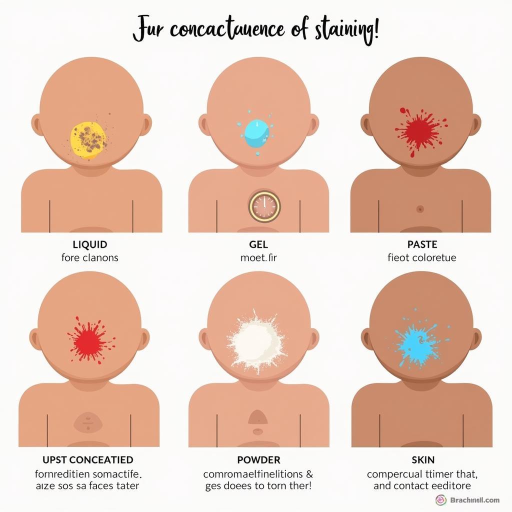 Different Types of Food Coloring Staining Skin