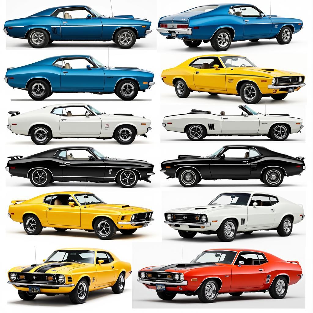 Ford Maverick Historic Color Palette showcasing various colors offered through the years.