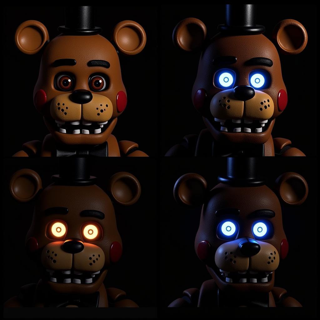 Freddy Fazbear's Eye Color Variations in FNAF Games