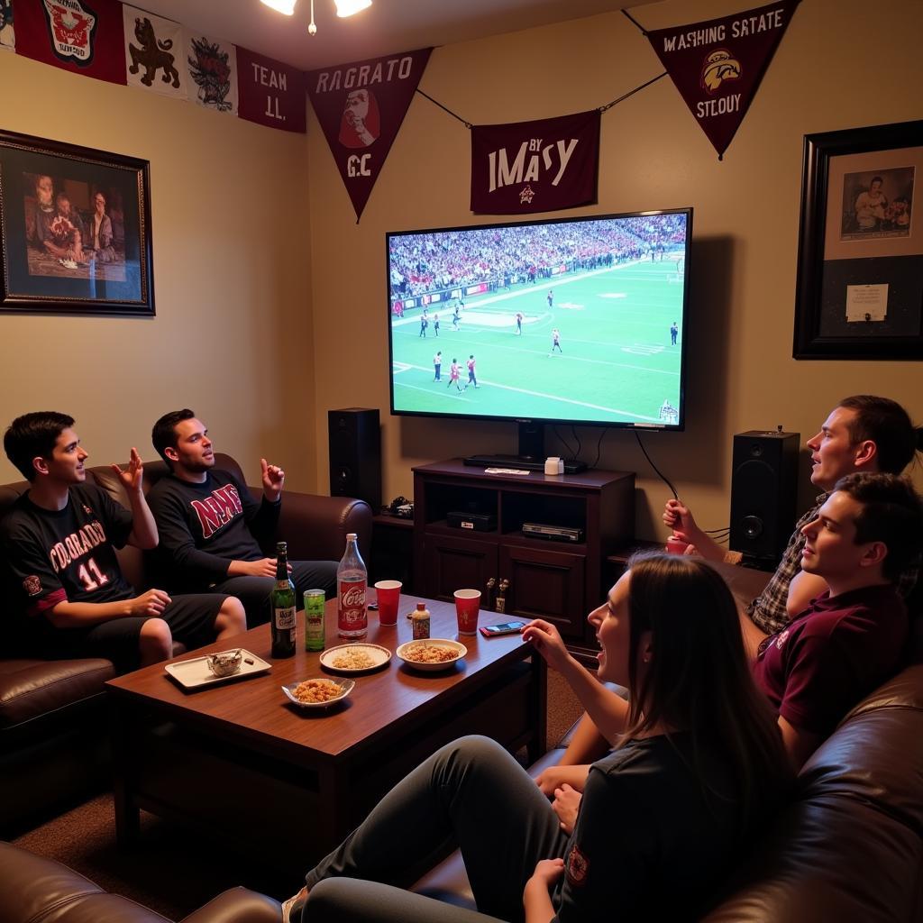 Friends Watching Colorado vs Washington State Together