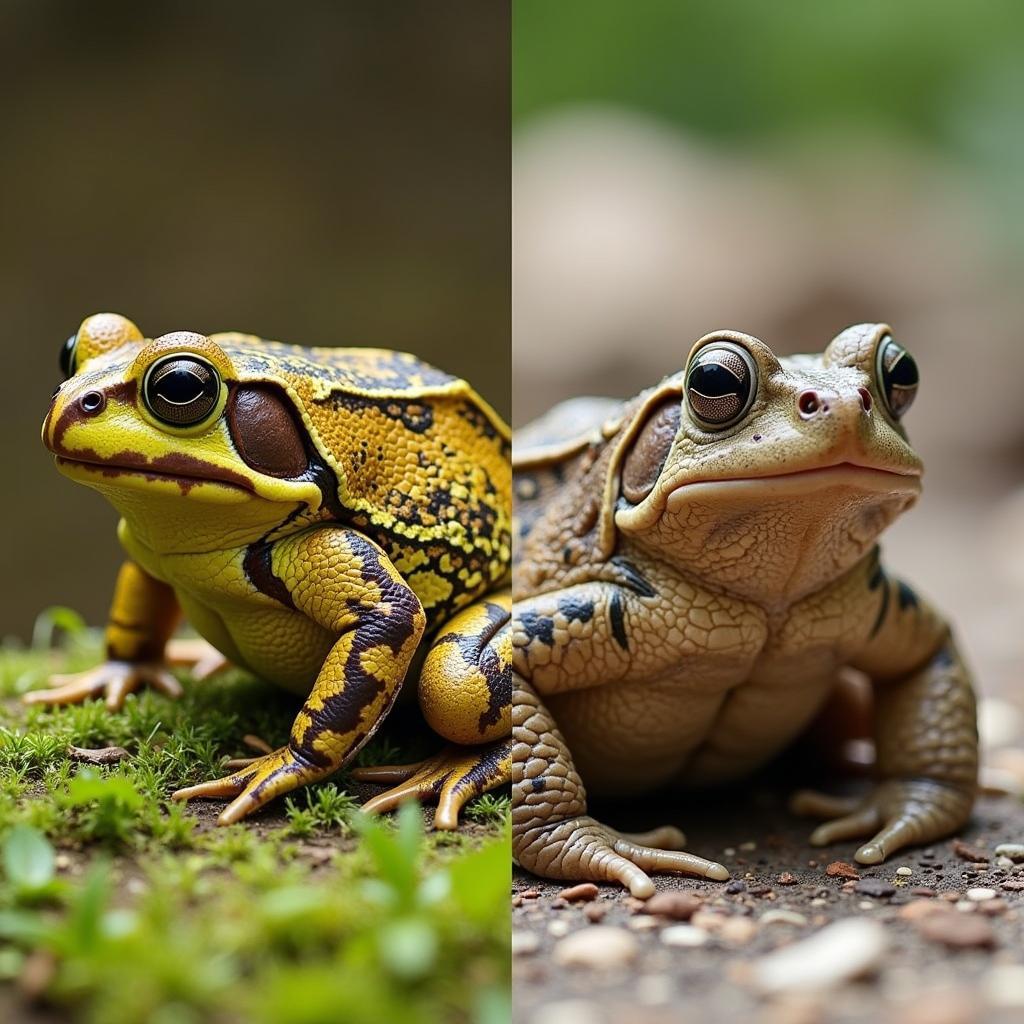 Frog and Toad Color Comparison