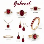 Examples of Garnet Jewelry