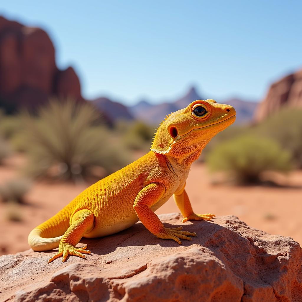 Gecko Basking in the Sun