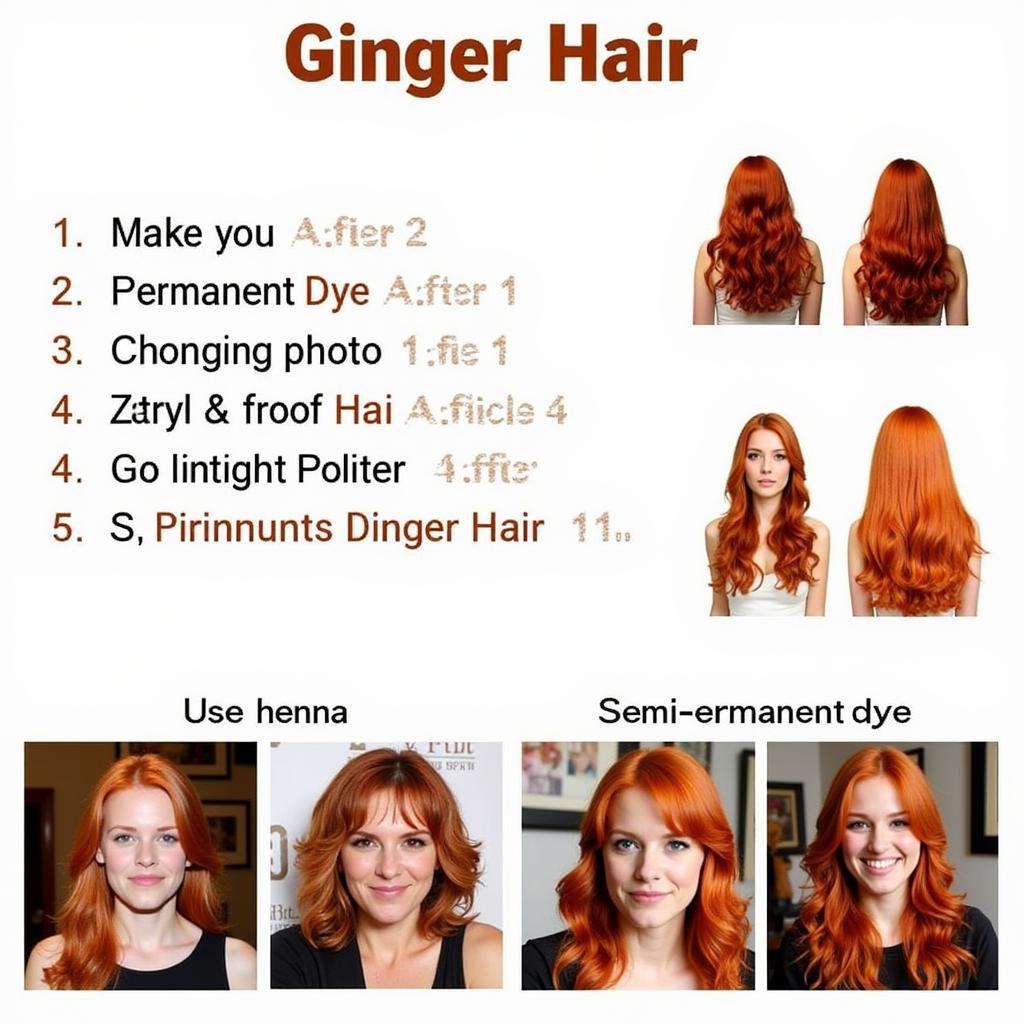 Different Ginger Hair Dye Techniques