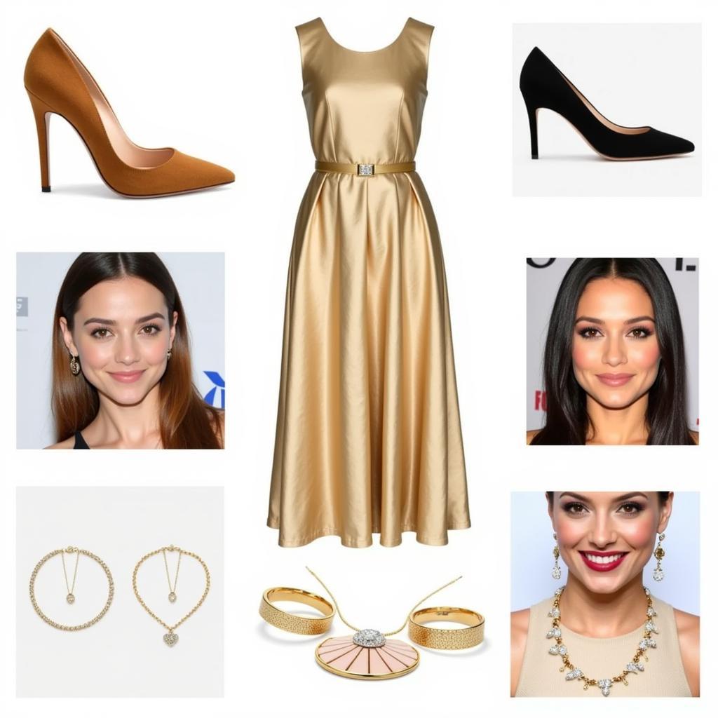 Accessorizing a Gold Dress