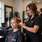 Great Clips Hair Color Services: A woman getting her hair colored at a Great Clips salon.