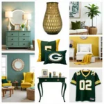 Examples of Green Bay Packers themed home decor.