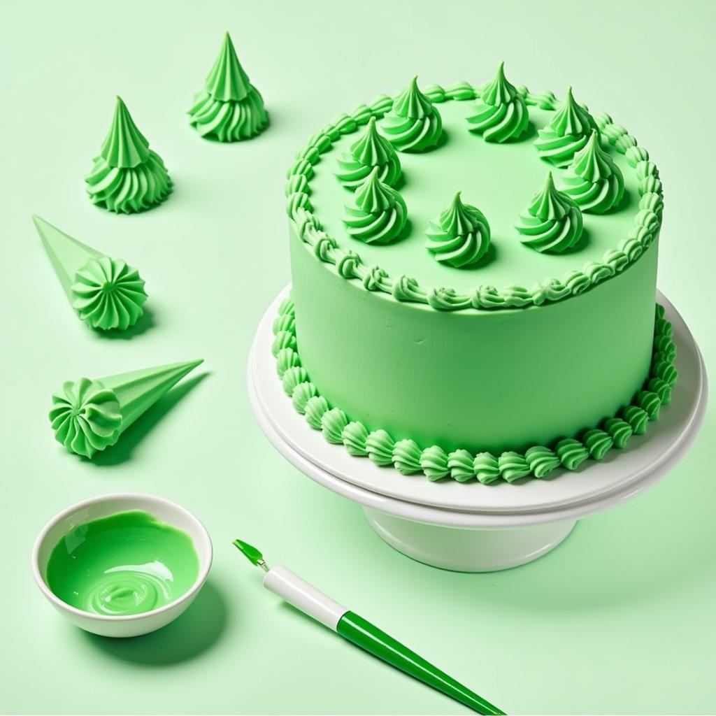 Green Icing with Food Coloring