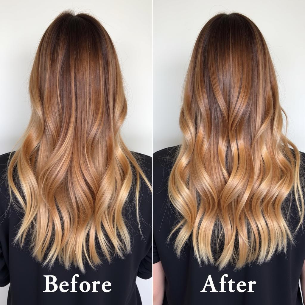 Hair After a Bleach Bath Treatment