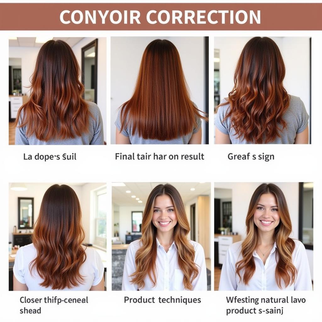 Hair Color Correction Process by a Professional