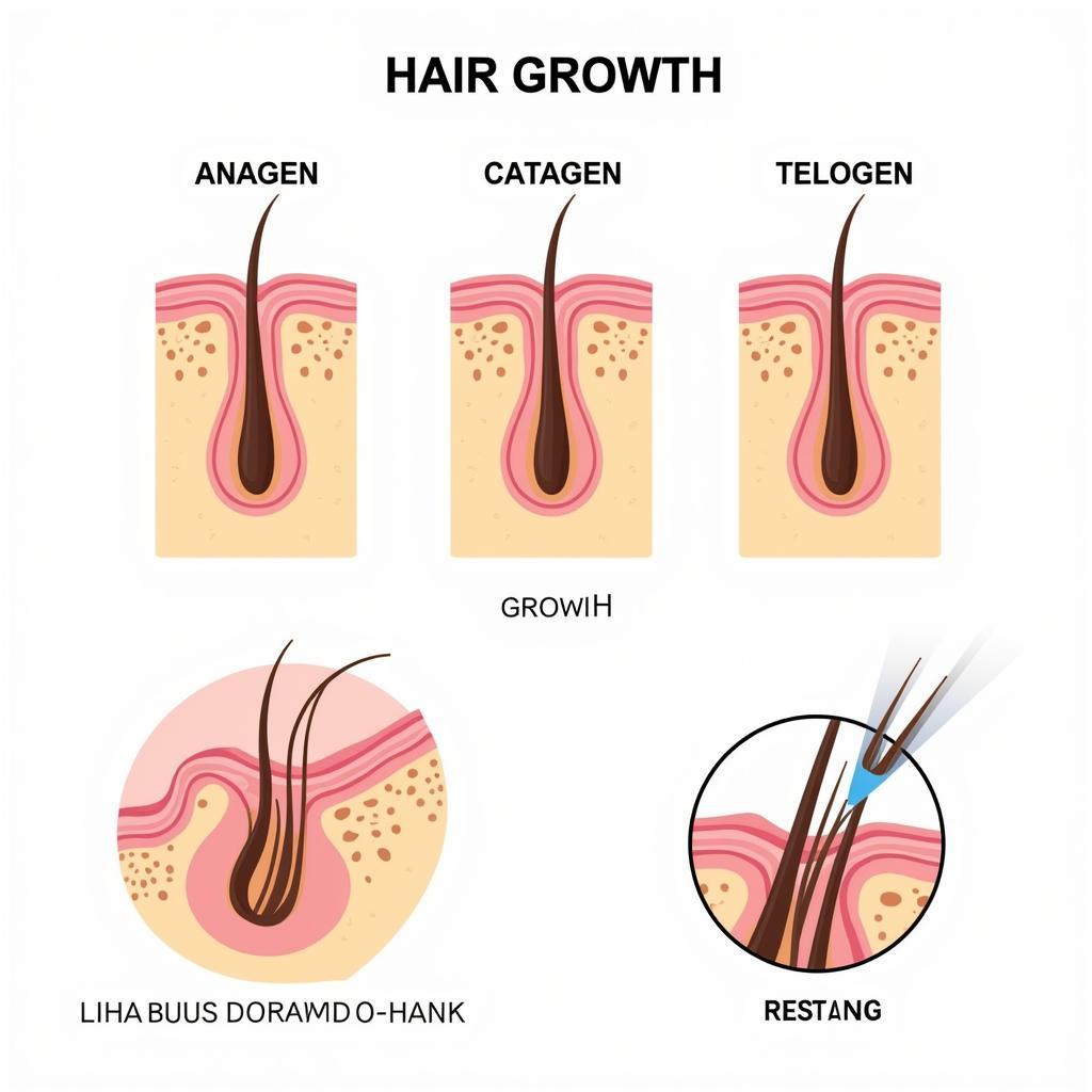 Hair growth cycle stages