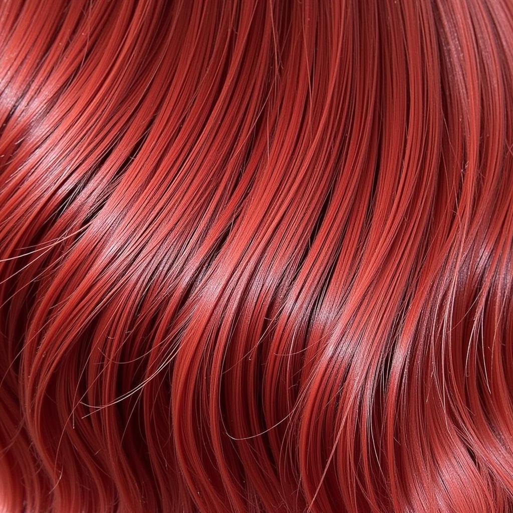 Healthy Hair After Semi-Permanent Dye: Close-up of shiny, healthy hair after using semi-permanent dye.