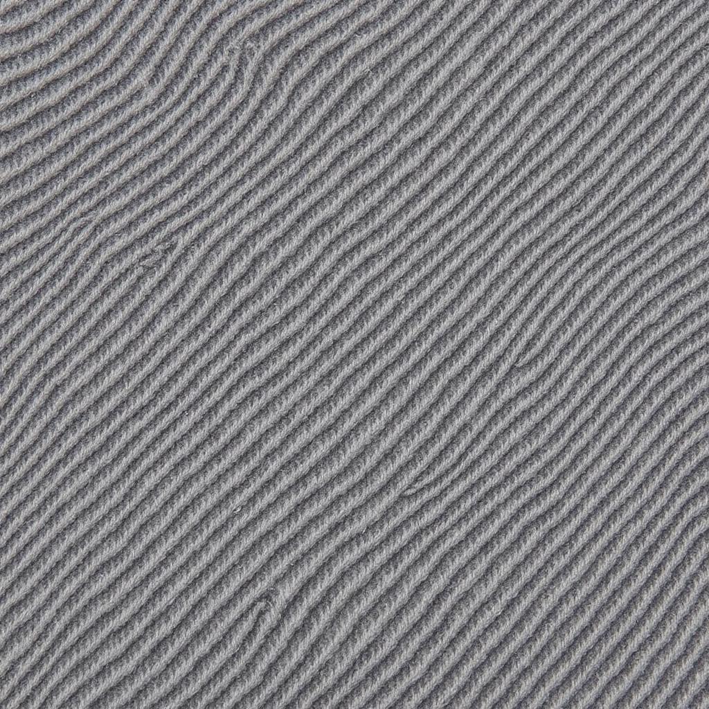 Close-up view of heather gray fabric texture showing blended fibers