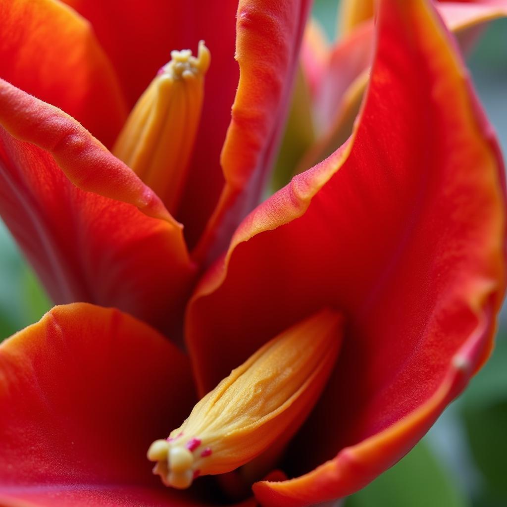 Heliconia Bracts: Color and Structure