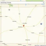 Searching for High Springs, Colorado on a map