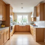 Honey Oak Cabinets with Brushed Nickel Hardware