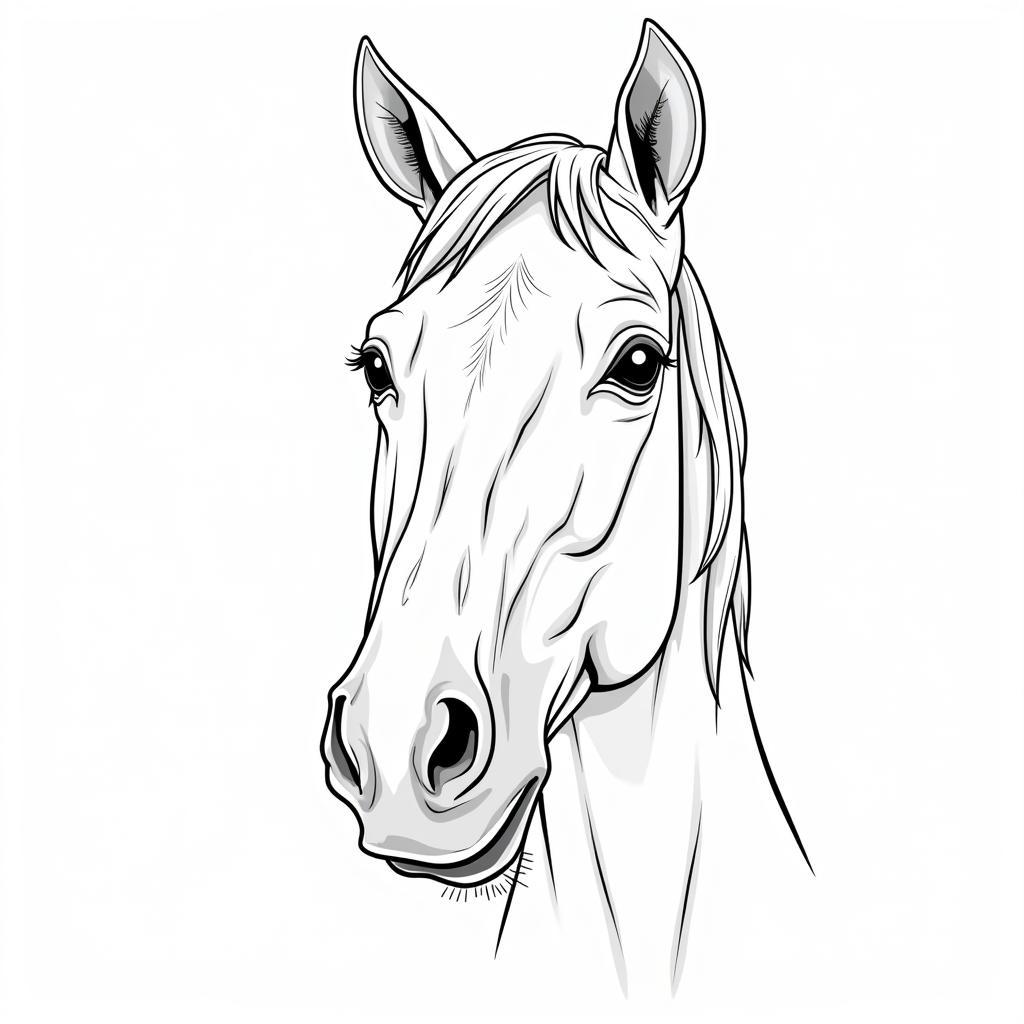 Realistic Horse Face Coloring Anatomy