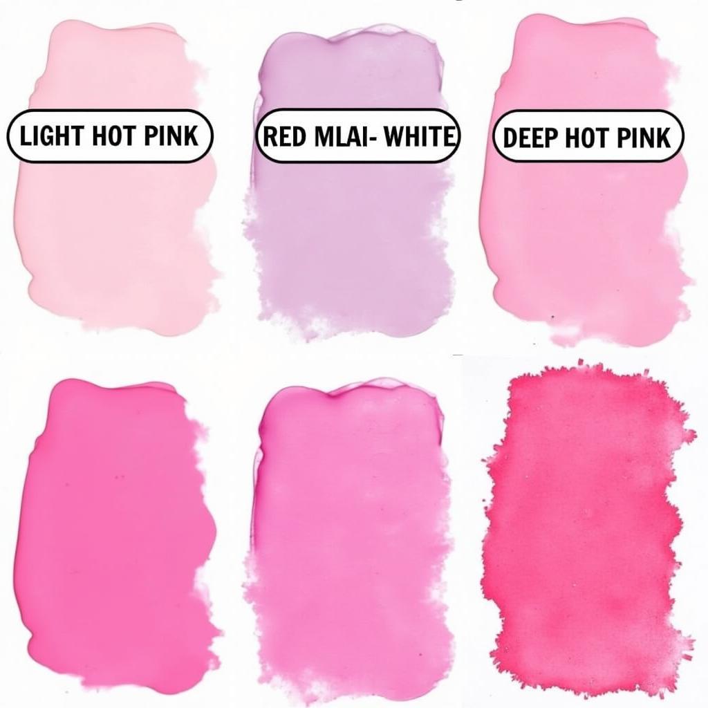 Variations of Hot Pink Food Coloring Shades