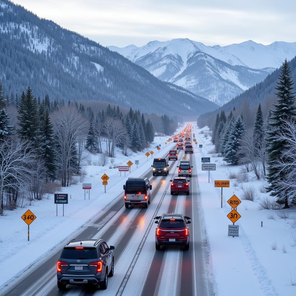 I-70 Closure in Colorado During Winter