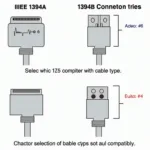 IEEE 1394 Cable Types and Connectors: 1394a and 1394b