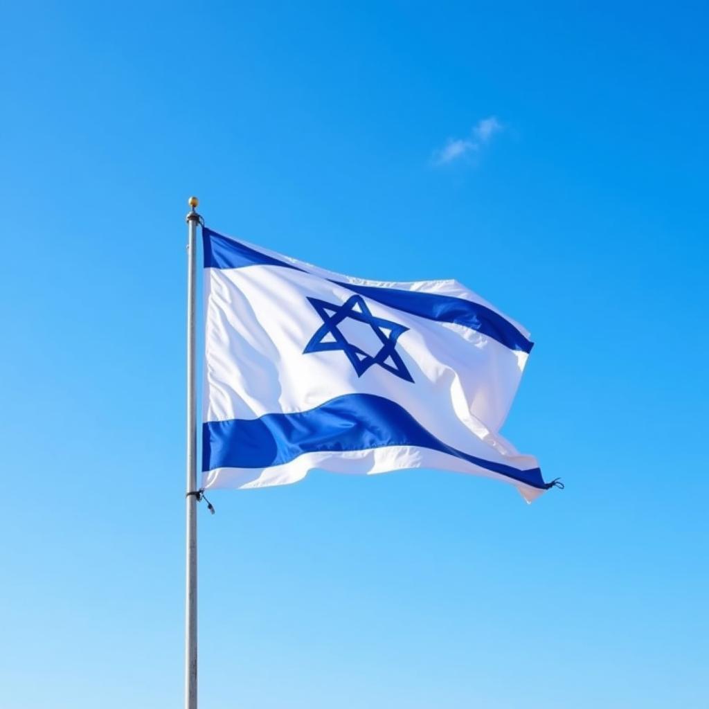 Israeli Flag Blue Sky Symbolism