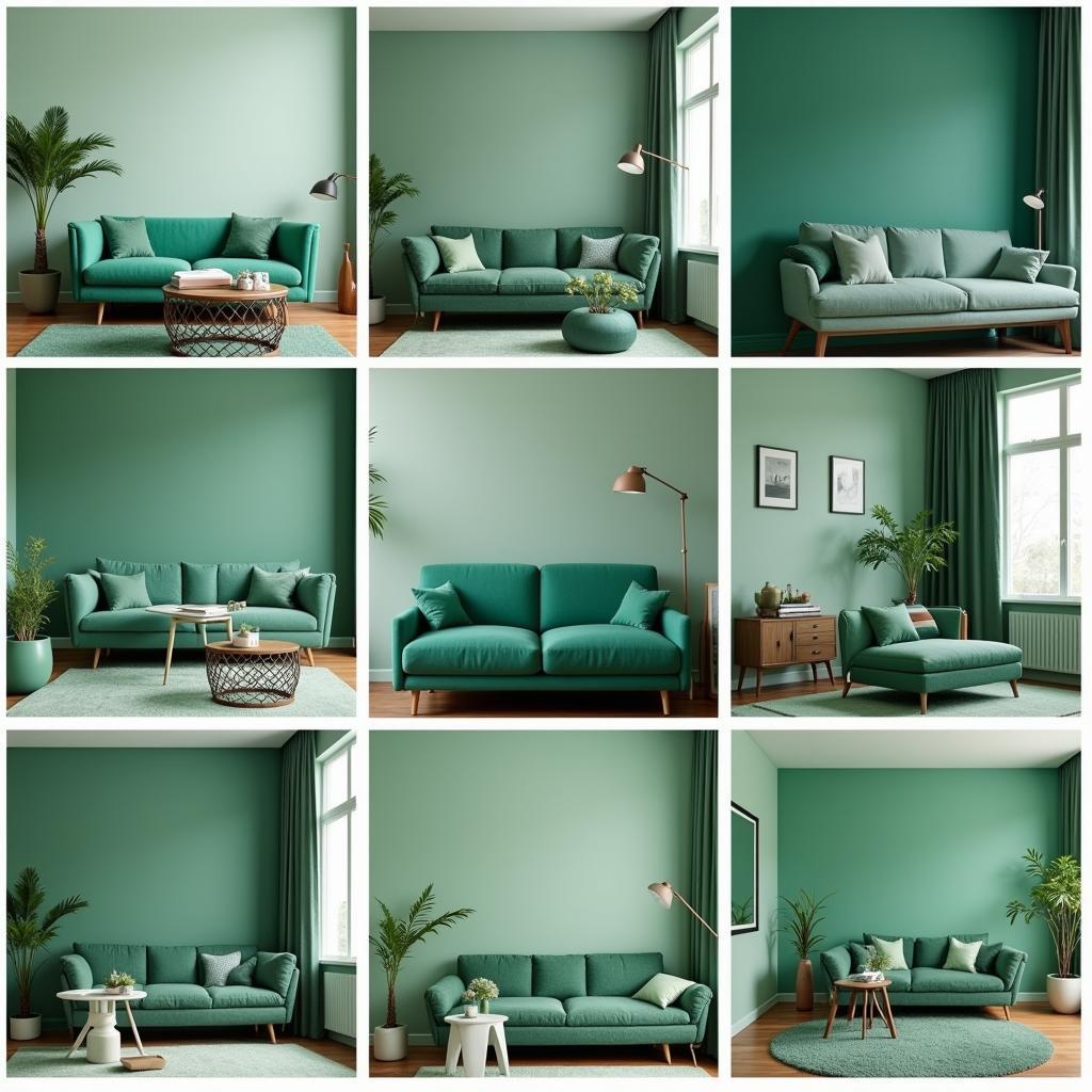 Jade Color Variations in Interior Design