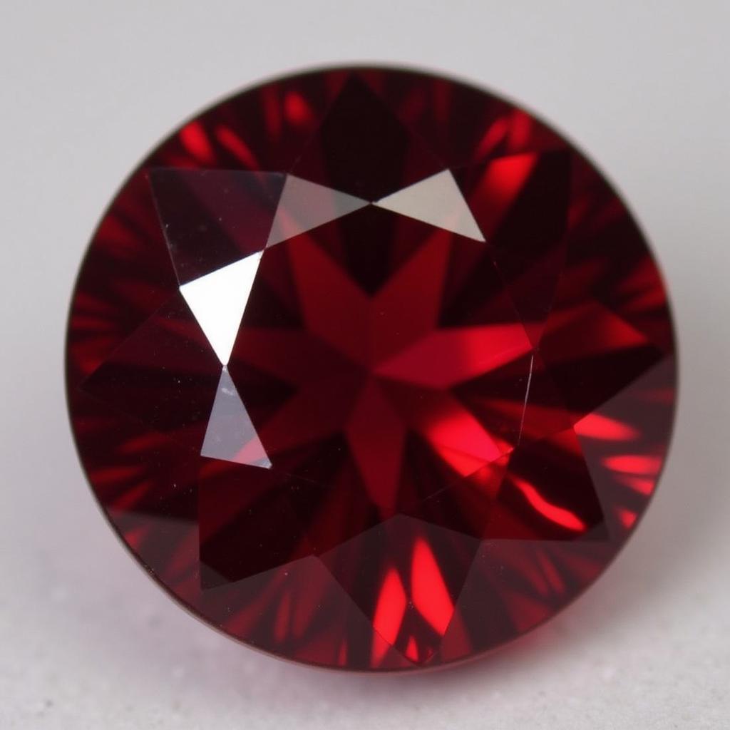 Deep red garnet gemstone representing January birthstone