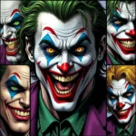 Variations of the Joker's eye colors across different media