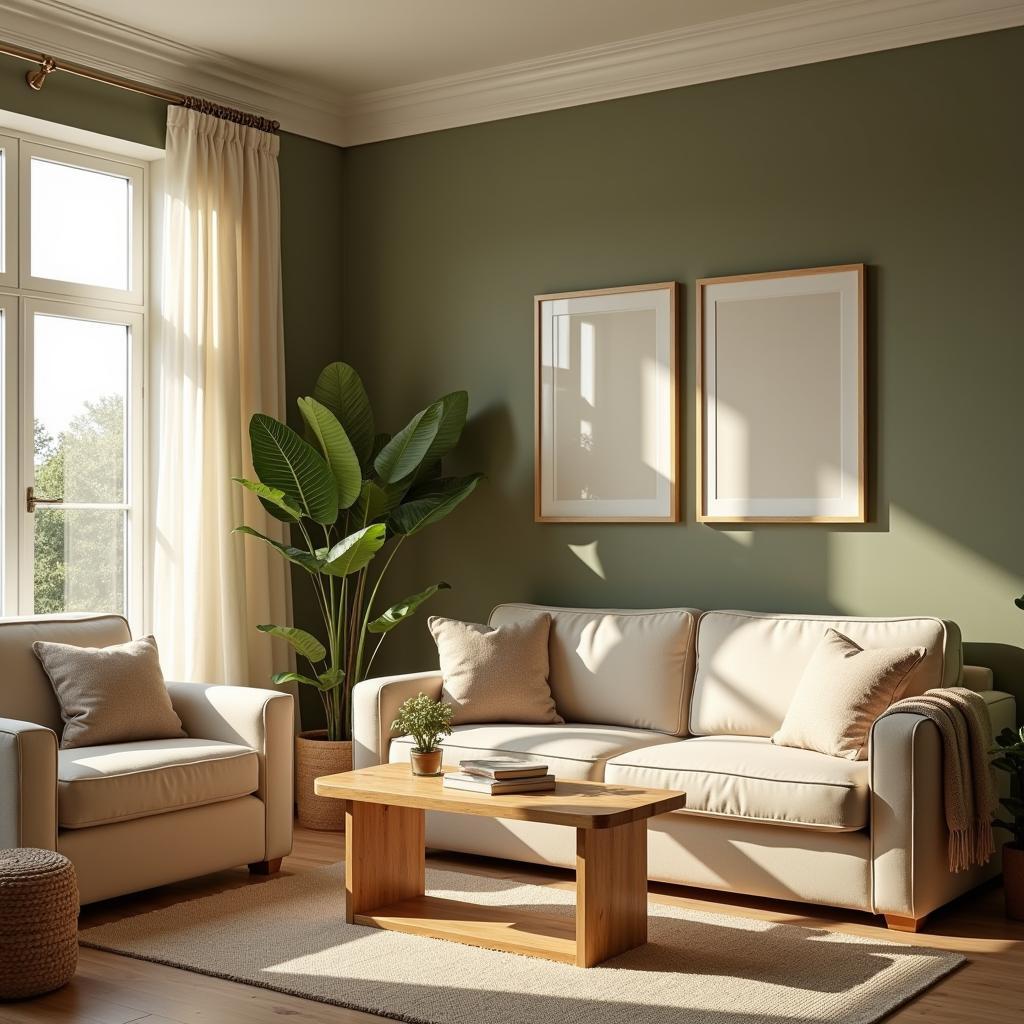 Khaki Green Room Interior