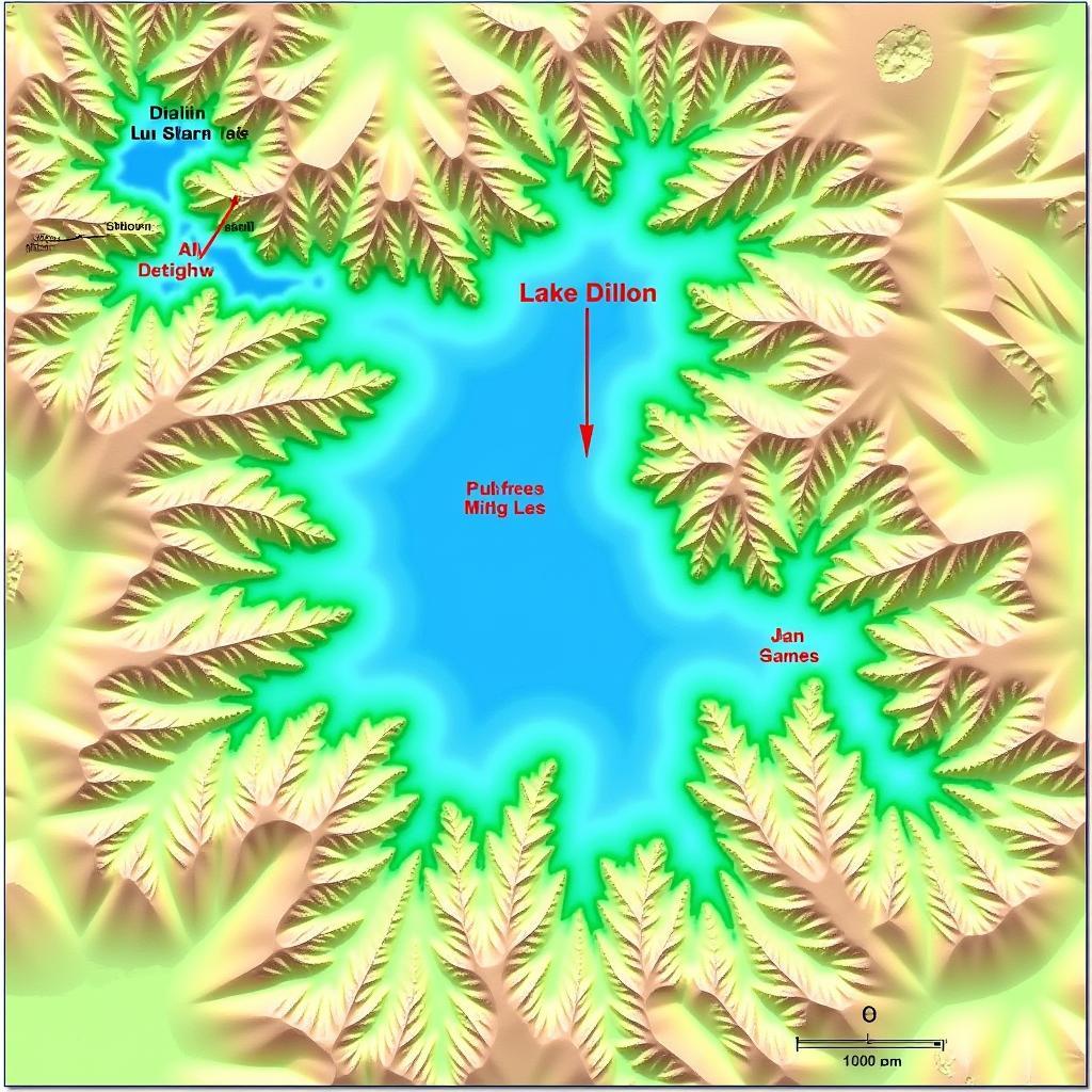 Lake Dillon Colorado Depth Map Showing Varying Depths